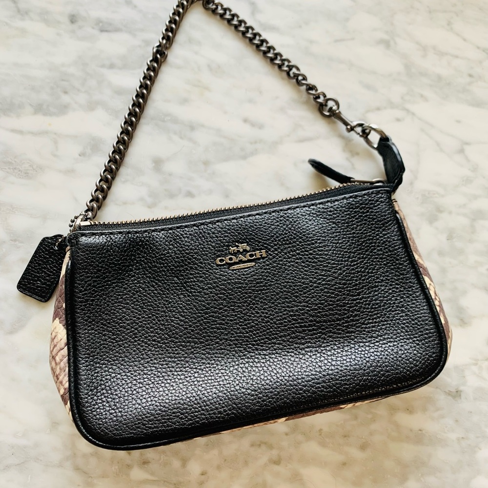 Coach Clutch with Snake Print